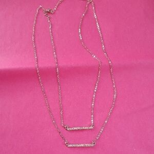 Elegant Silver Necklace with Crystal Accents